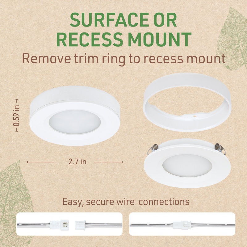 Warm White LED Puck Light Kit, 3pk