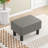 Leather Ottoman Small Footstool Rectangle Stool With Padded Seat-1066267550