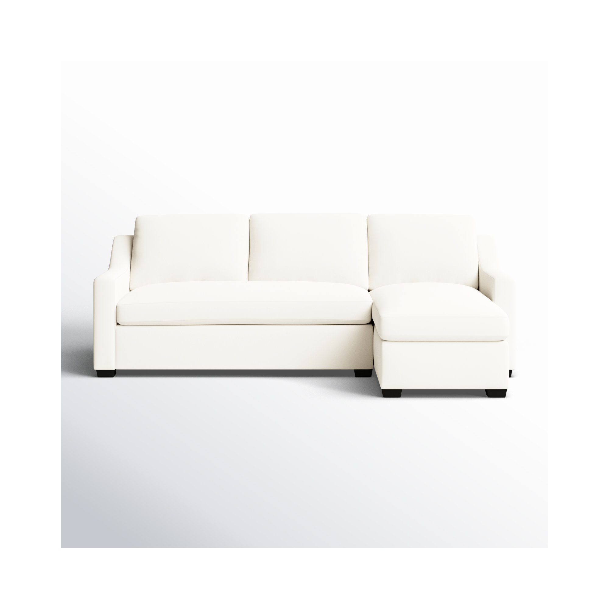 Cranbrook Upholstered Chaise L-Sectional, Right Hand Facing, Bayou Off White Canvas