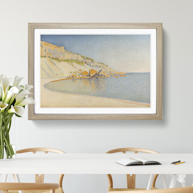 Cassis Cap Lombard Opus by Paul Signac - Framed Print, 36cm H x 48cm W x 2cm D, Oak Framed
