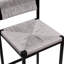 Ensemble de 2 tabourets de bar gris tissés à la main avec tabouret à hauteur de comptoir et tabouret de bar en papier tissé pour la cuisine, la maison et le bureau (gris)-1863730606