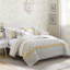 Ensemble de courtepointe en percale de coton 6 pièces avec coussins Yellow King / Cal King-119417003-119417008