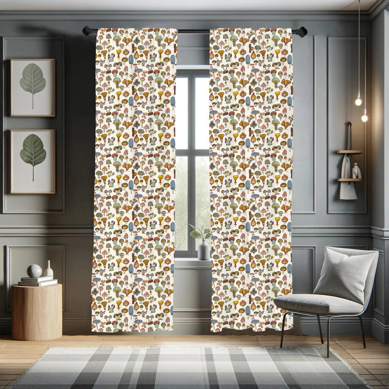 Colorful Semi-Sheer Rod Pocket Curtain Panels, 28" x 84"