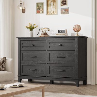 47 in Wide Dresser with 6 Drawers for Living Room, Bedroom, Entryway
