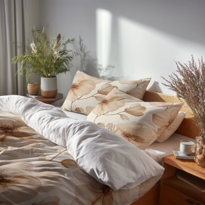 Ensemble d'édredon 6 pièces - Ensemble de literie et coussins décoratifs style campagne rétro