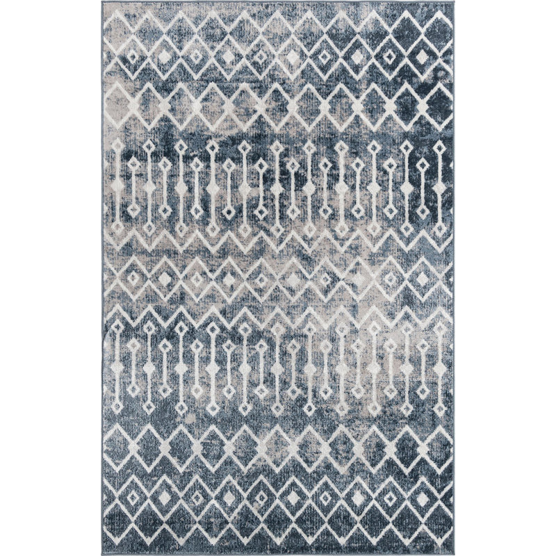 Moroccan Indoor Rug, Rectangle 5'3" x 8'