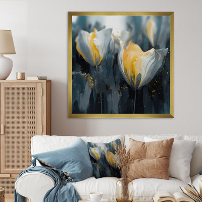 Grey Petals Of Tulip Serenity I " Gray Petals of Tulip Serenity I " Print