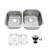 32" x 20" Undermount Stainless Steel Double Bowls Kitchen Sink