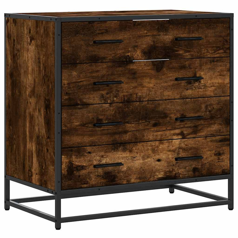 Annalaura Metal Accent Chest, Smoked Oak