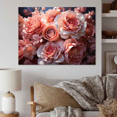 Attenweiler - bouquet de fleurs roses - harmonie délicate I - impression