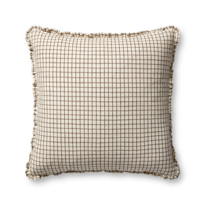 Coussin Dinah, Ivoire / terre, H 22 po x l 22 po