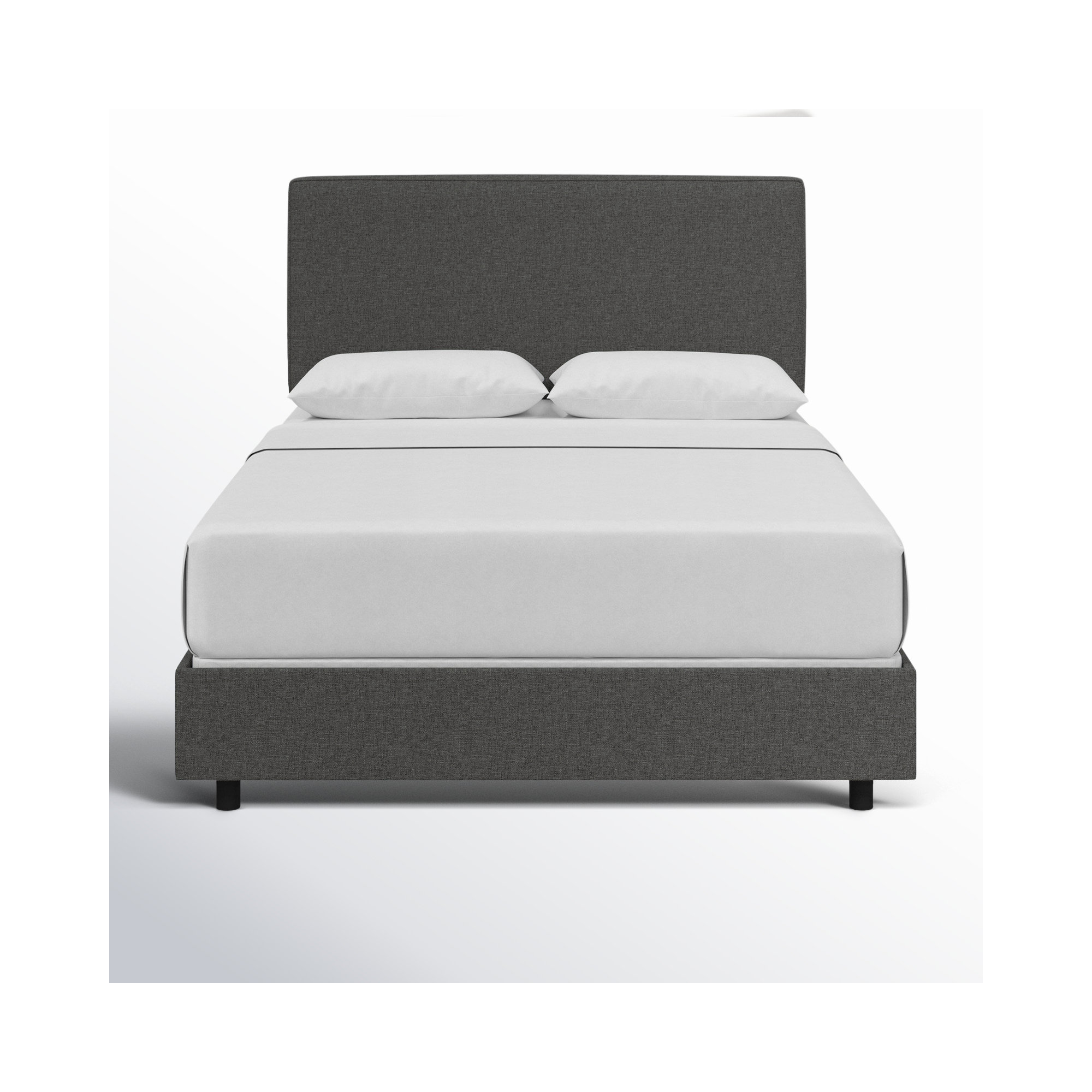 Marquise Upholstered Bed, Twin, Zuma Charcoal Textured Linen