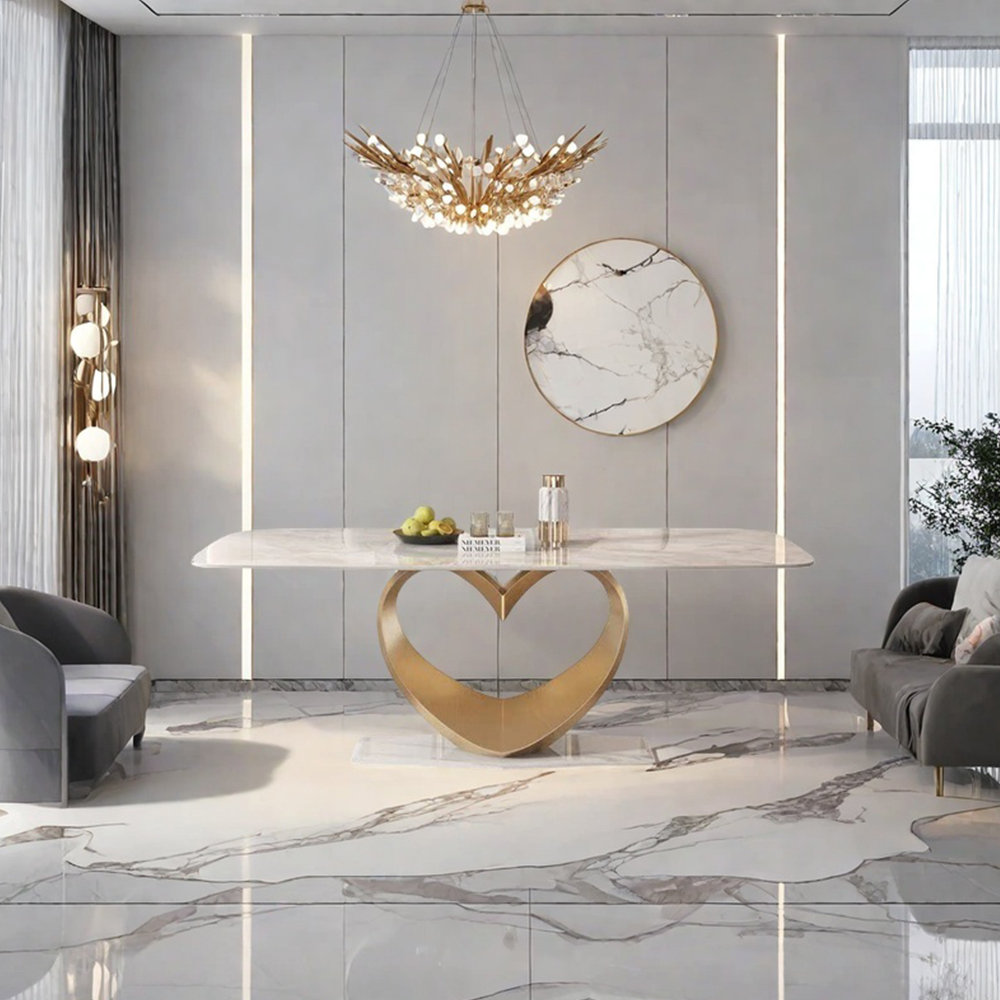 Everly Quinn Rectangular sintered stone dining table - Wayfair Canada