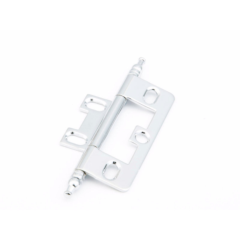 Hinges 3'' x 0.88'' Metal Traditional Hinge, Polished Chrome