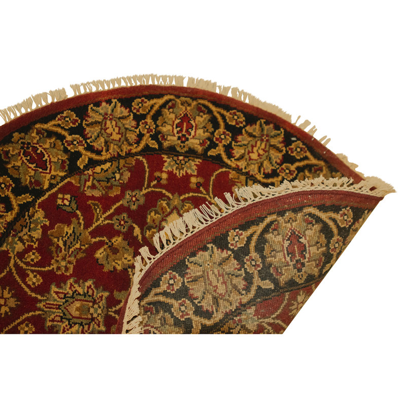 High-Quality Hand-Knotted Red And Black Area Rug
