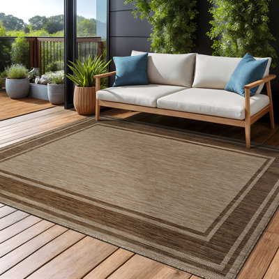 Tapis intérieur / extérieur brun clair Waikiki