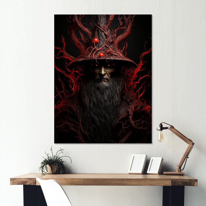 «Red Wizard Magic» - art mural en métal Wizards, H 32 po x l 16 po x P 1 po