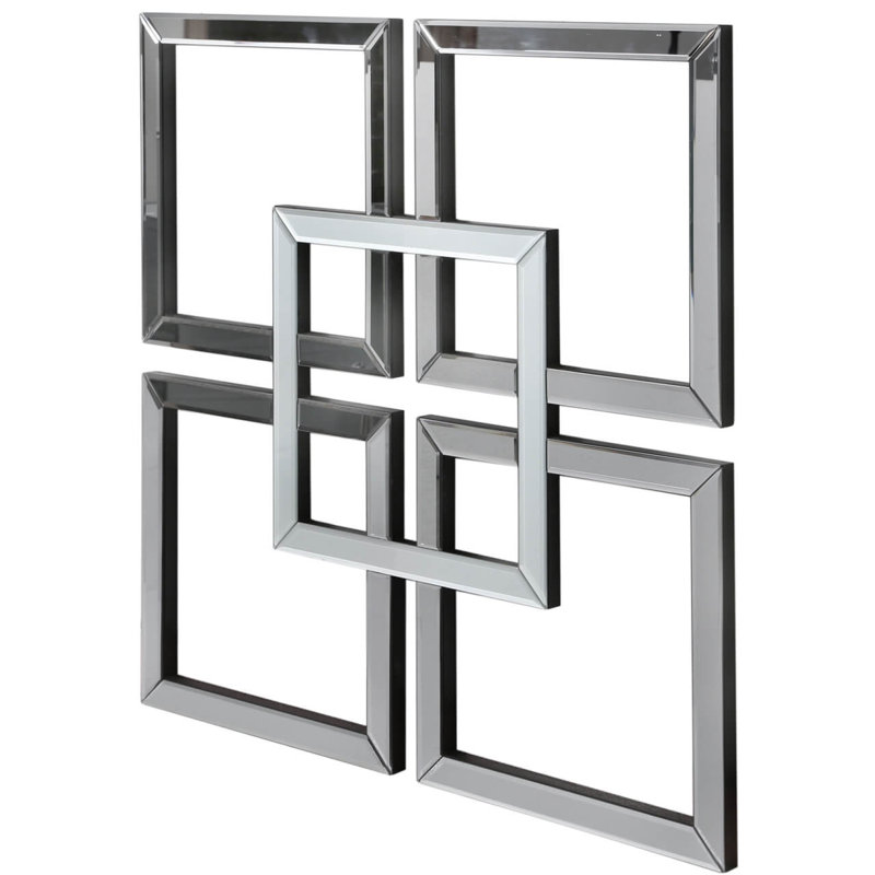 Abstract Wall Decor, Smoke Black/Silver