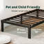 Structure de lit simple en acier 10 po ultra-silencieuse sans sommier tapissier avec protège-coins en caoutchouc-1402573950-1385500841