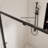 Scalable Adjustable Frame Shower Door With 1/4"(6Mm) Clear Tempered Glass,Transparent Safety Film For Glass,Aluminium Alloy