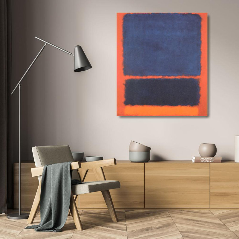 Bleu, orange, rouge, 1960, H 23 po x l 20 po