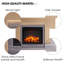 MARDELLA FLAMME 101cm W Electric Fireplace-965321590