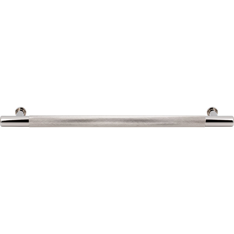 Beliza 12" Center to Center Knurled Appliance Pull, Polished Nickel
