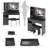 41 Inch Large Vanity Table With LED Mirror, Multi-Color Lighting, And High Capacity Storage For Spacious Rooms-709225171