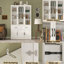 White 2-Drawer Bookcase With Glass Doors-1104905685