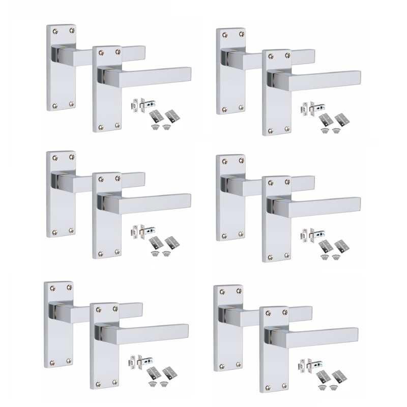  6 Sets Victorian Straight Delta Door Handle