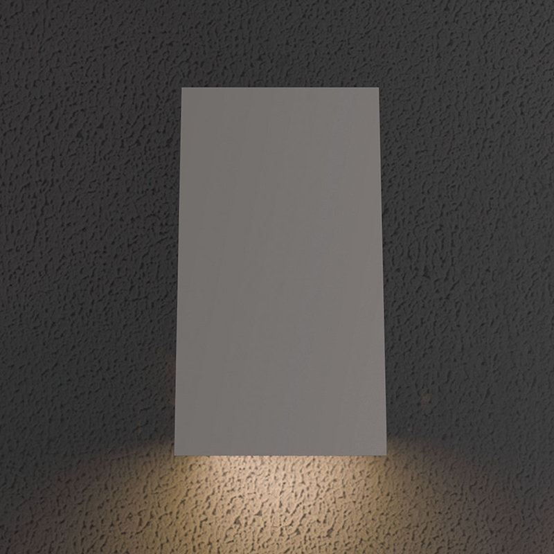 Darcia Angled Plane Narrow Downlight LED Outdoor Wall Sconce, Gray
