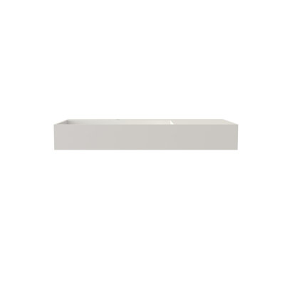 Solid Surface Bathroom Vanity Sink, Matte White Shade, 36.61 In Product Depth, 18.61 Width, 5.08 Height, 52.77 Lb, Adapts To All Designs, High - Quality Stone Resin, Wall Mounted Or Countertop Setup,