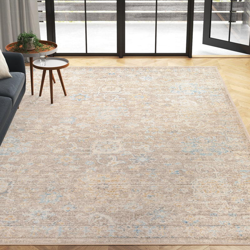 Labombard Traditional Gray Area Rug, Rectangle 9' x 12'
