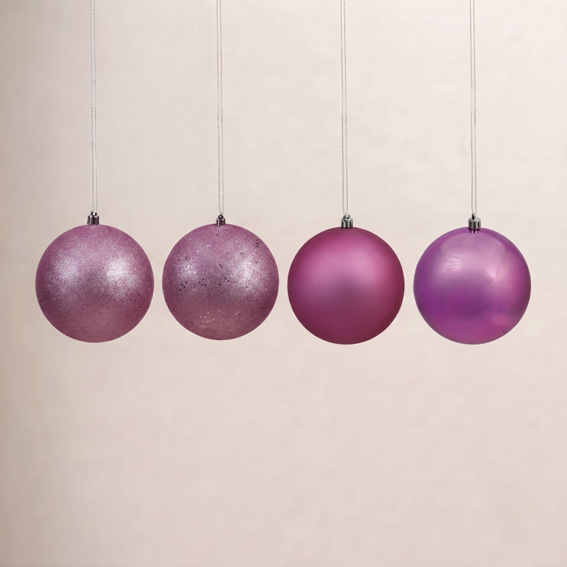 Shatterproof Bauble, 6" H x 6" W x 6" D, Mauve