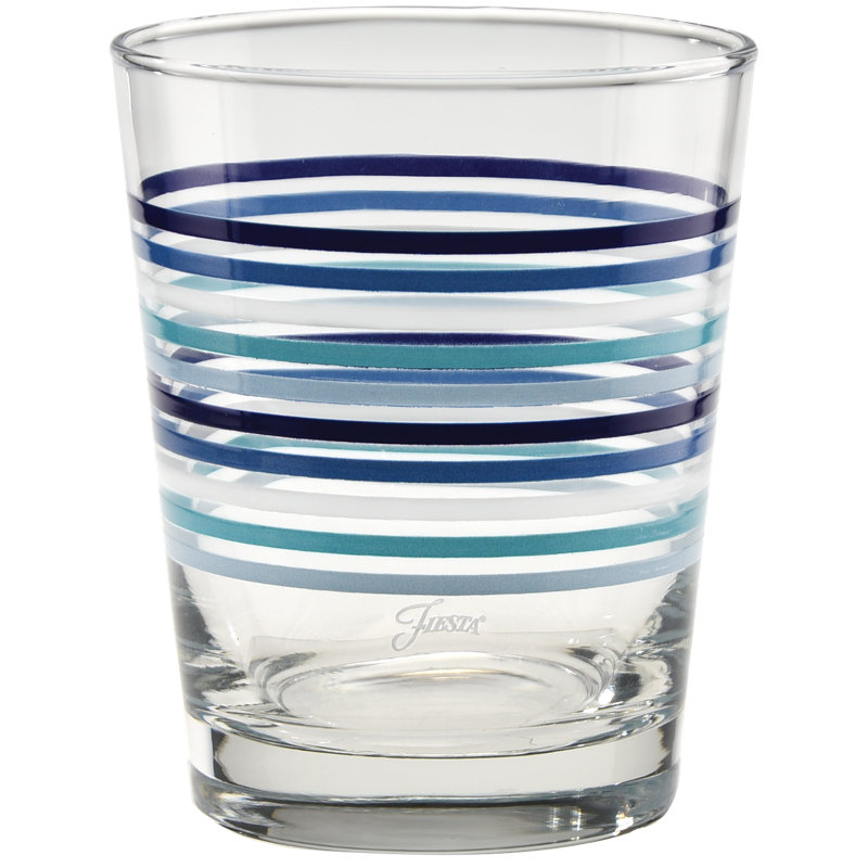 Ensemble de 4 verres à whisky Fiesta Coastal Blues Thin Stripe