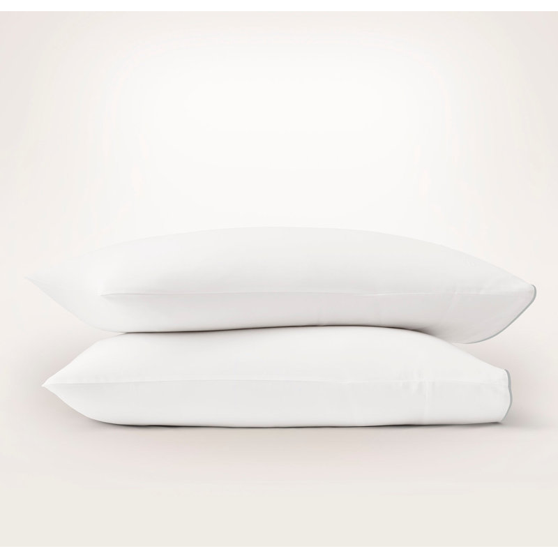 Signature Embellished Pillowcase Set, King Pillowcase, White