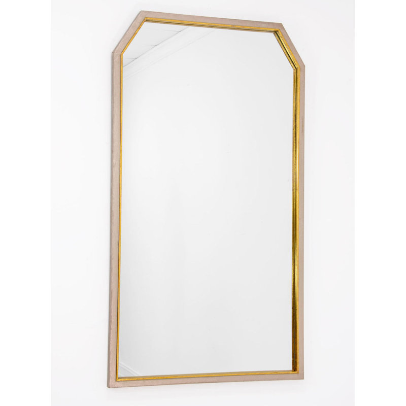 Sidney Flat Metal Wall Mirror, Champagne/Gold