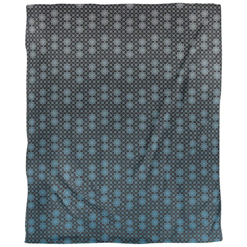Housse de couette simple Katelyn Elizabeth, Housse de couette pour très grand lit, Polyester brossé, Bleu / Gris / Noir