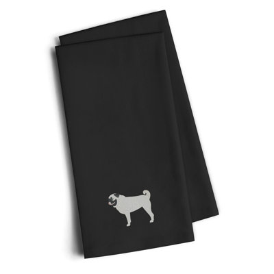 Torchon de cuisine brodé Pug