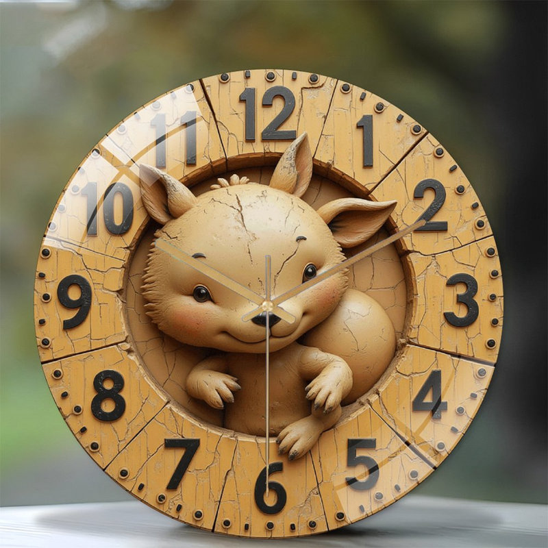 Adorable horloge murale 12 po