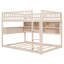 Lit superposé double au-dessus de double avec tablette de rangement, lumière DEL et panneau perforé changeant de couleur, cadre de lit convertible en bois massif, beige-1905547938-1905547939