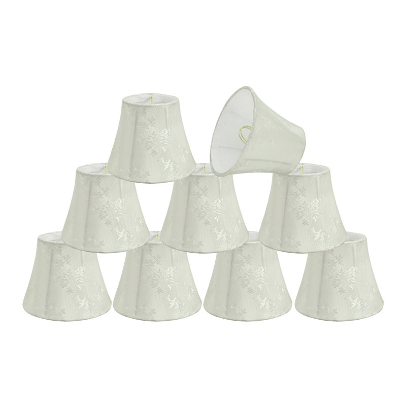 Abat-jour cloche en tissu H 4 po en Ivoire