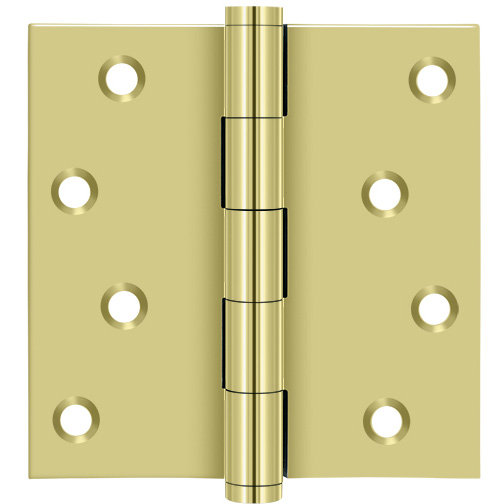 0.8" H x 2.5" W Butt bearing Pair Door Hinges, Polished Brass