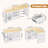 Kitchen Island With Extendable Dining Table For 1-2, Movable Kitchen Island With Storage Cabinet, Drawer, Side Spice Rack, Open Shelves And Led Lights-1298302639