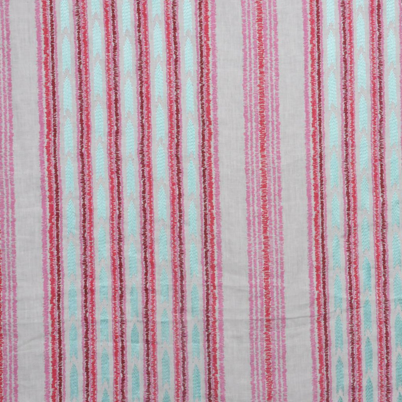 Allure Striped Fabric, Poppy
