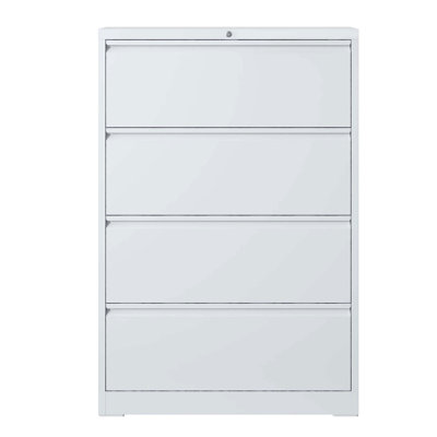 Lateral File Cabinet 4 Drawer Filing Cabinet With Lock, Lockable File Cabinet For Home Office, Locking Metal File Cabinet For Legal/Letter/A4/F4 Size