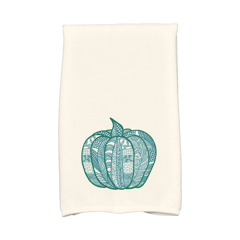 Serviette à main citrouille patch Ames, Bleu sarcelle