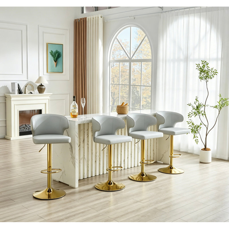 Chaise de bar rotative moderne réglable 4 pièces