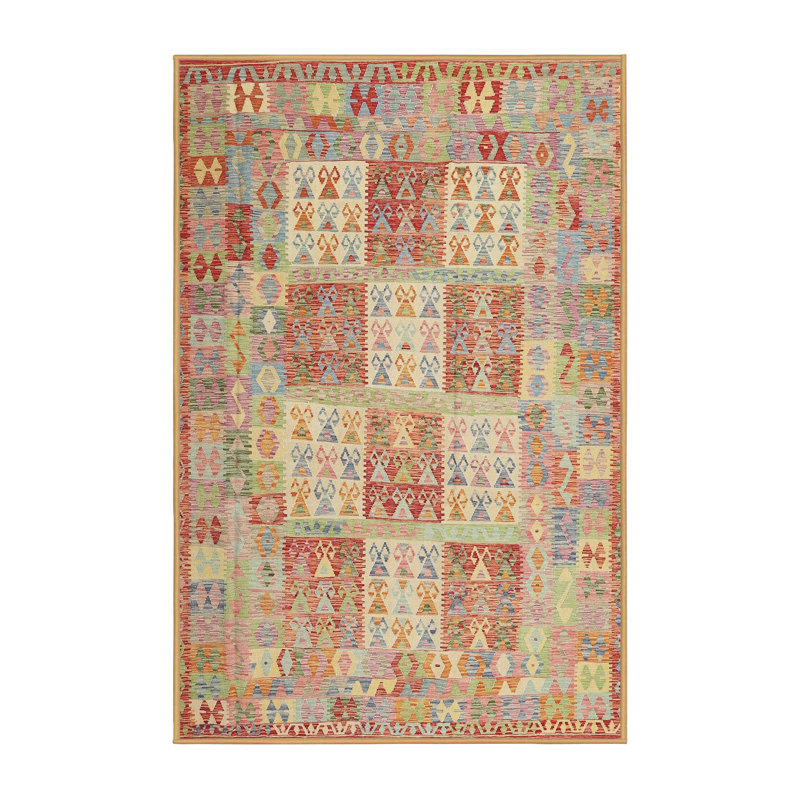 Tapis beige / brun / bleu Southwestern, Rectangle 5 pi x 7 pi