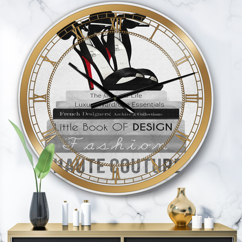 Horloge murale Fashionista 3 surdimensionnée, Petit